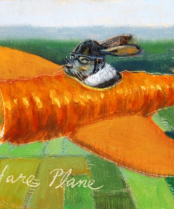 "Hare Plane" Oil/Board