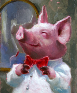 "Hog Tie" Oil/Board