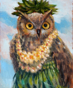 "Hula Hoot" Oil/Board