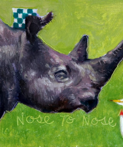 "Nose To Nose" Oil/Board