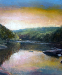 "Shallow River Morning" Oil/Board