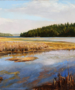 "Still Water At Noon" Oil/Board