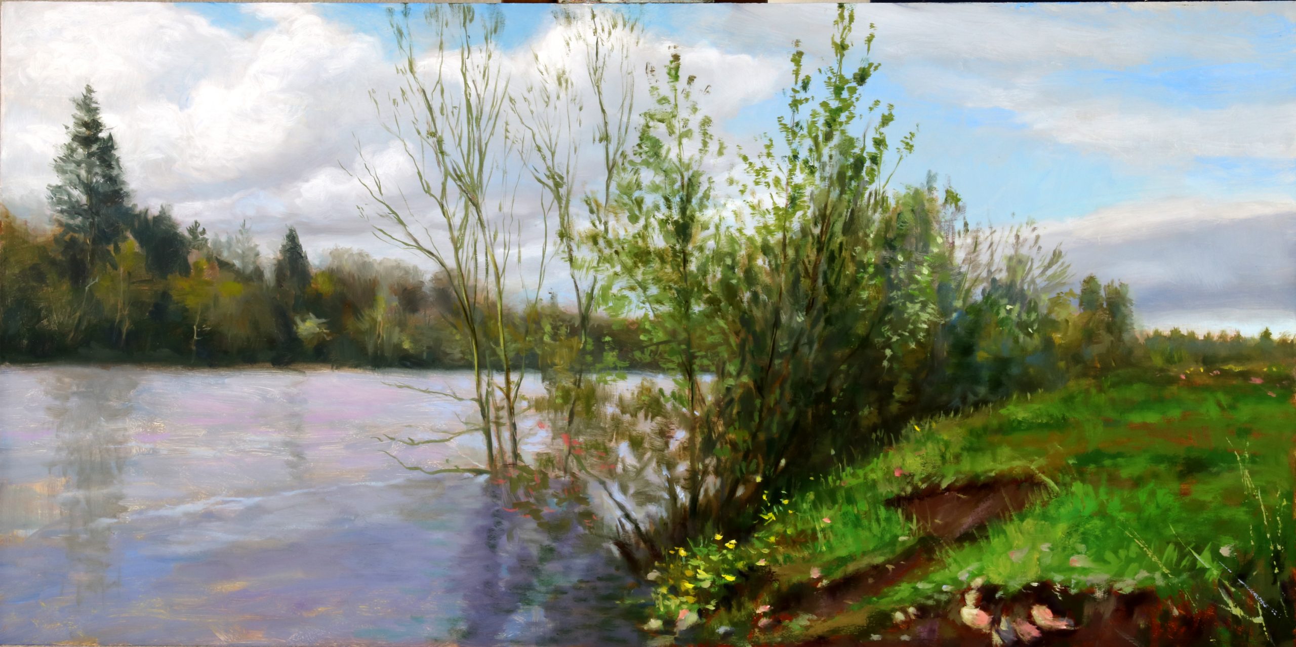 "River's Edge" 12x24 Oil/Board