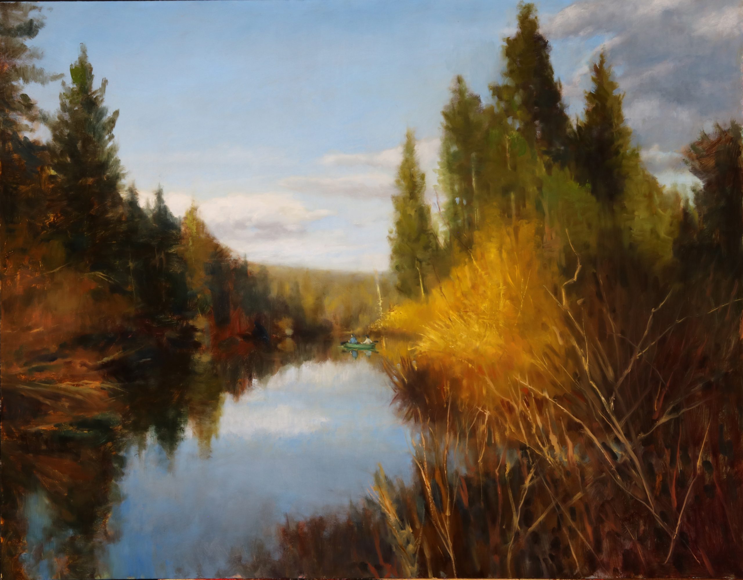 "Sunlit Fall" 23x30 Oil/Board