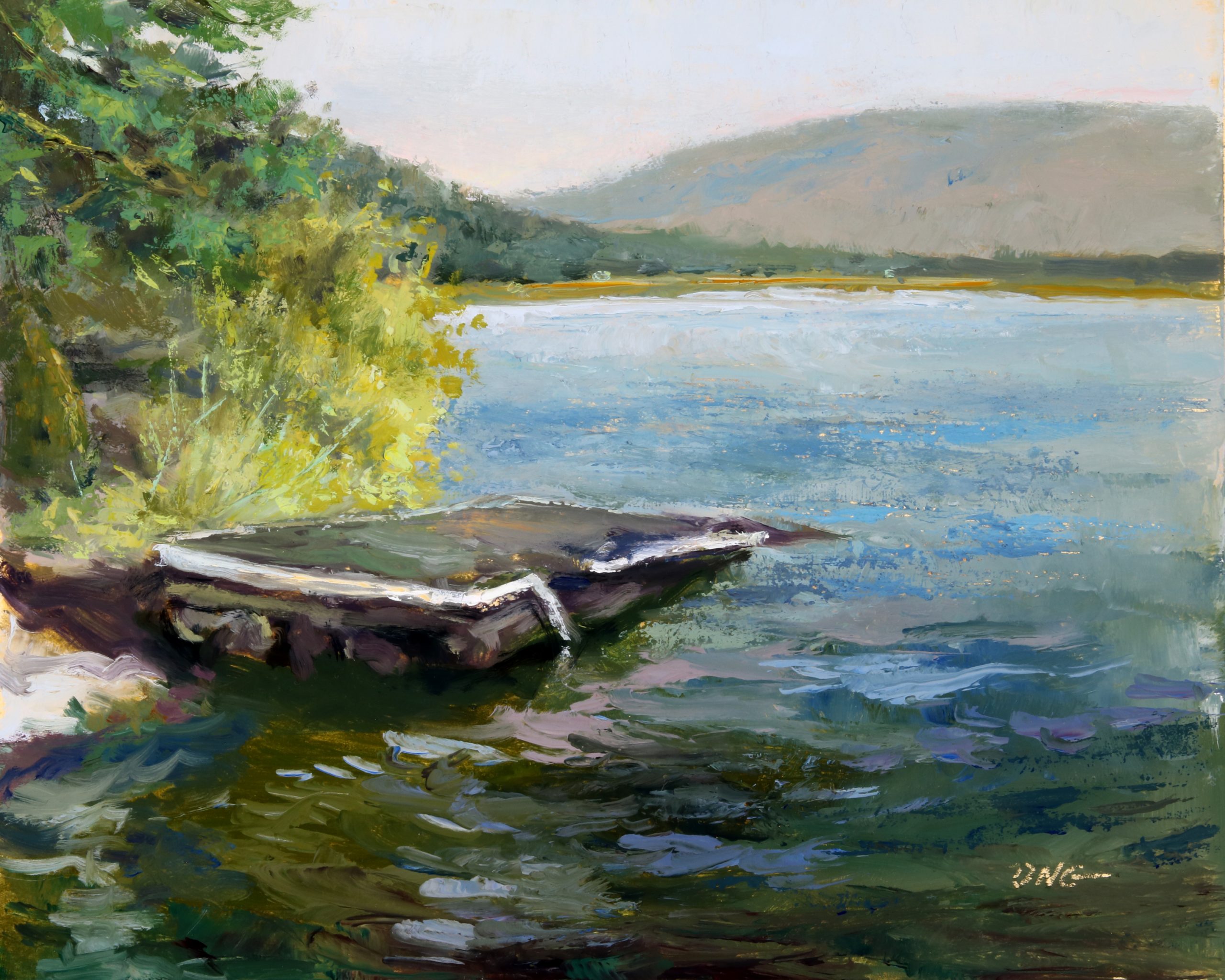 "Beached Dock" Oil/Board