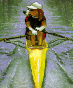 "Dog Paddle" Oil/Board