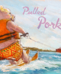 "Pulled Pork" Oil/Board