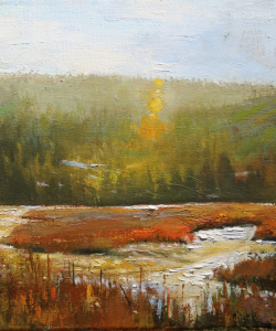 "Sunlit Marsh" 8x8 Oil/Board